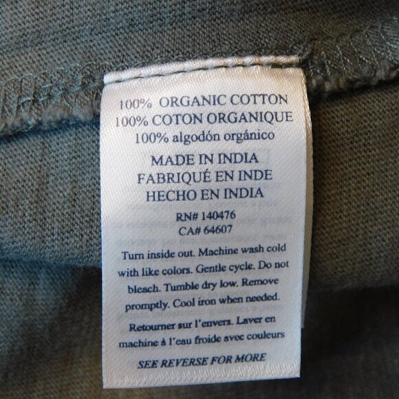 Faherty Sunwashed Cropped Crew Tee | Organic Cotton | Gray | EUC | XL - Picture 5 of 7